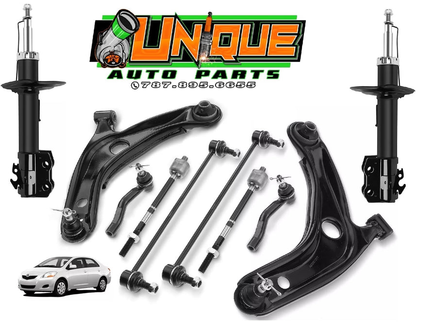 Yaris 06-11 Suspension y Shock Delanteros Platos Terminales Links Kit