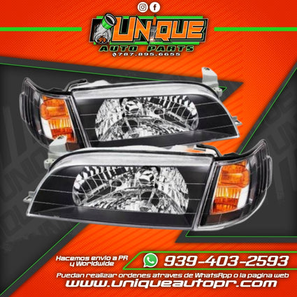 Set Halogenos Fondo Negros Corolla 93-97 JDM