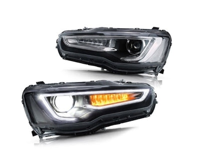 Set Halogenos Lancer 08-17 Tipo Audi Projector Blackout