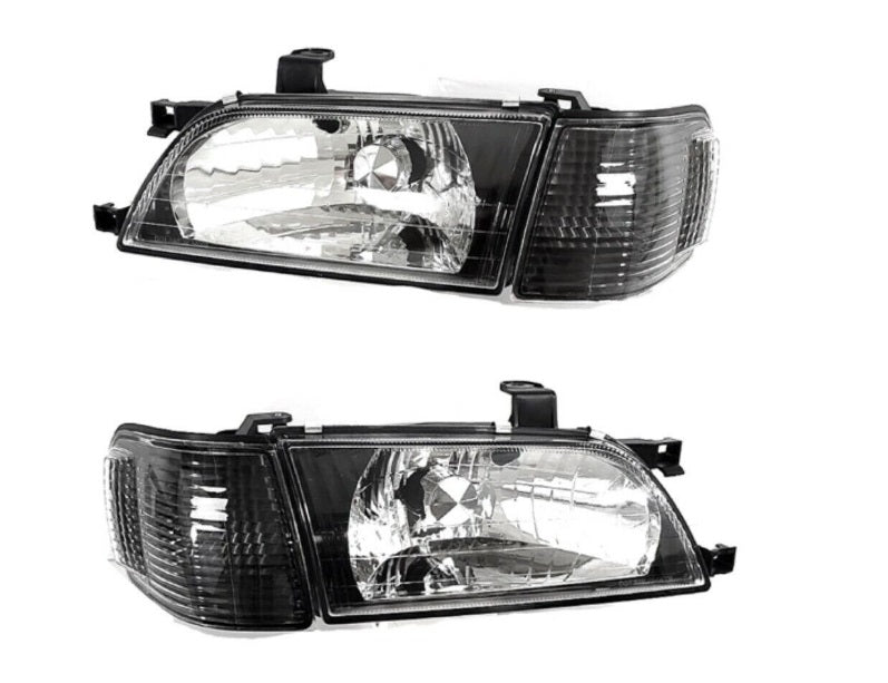 Set Halogenos Negros Cristal Tercel 95-99 Focos